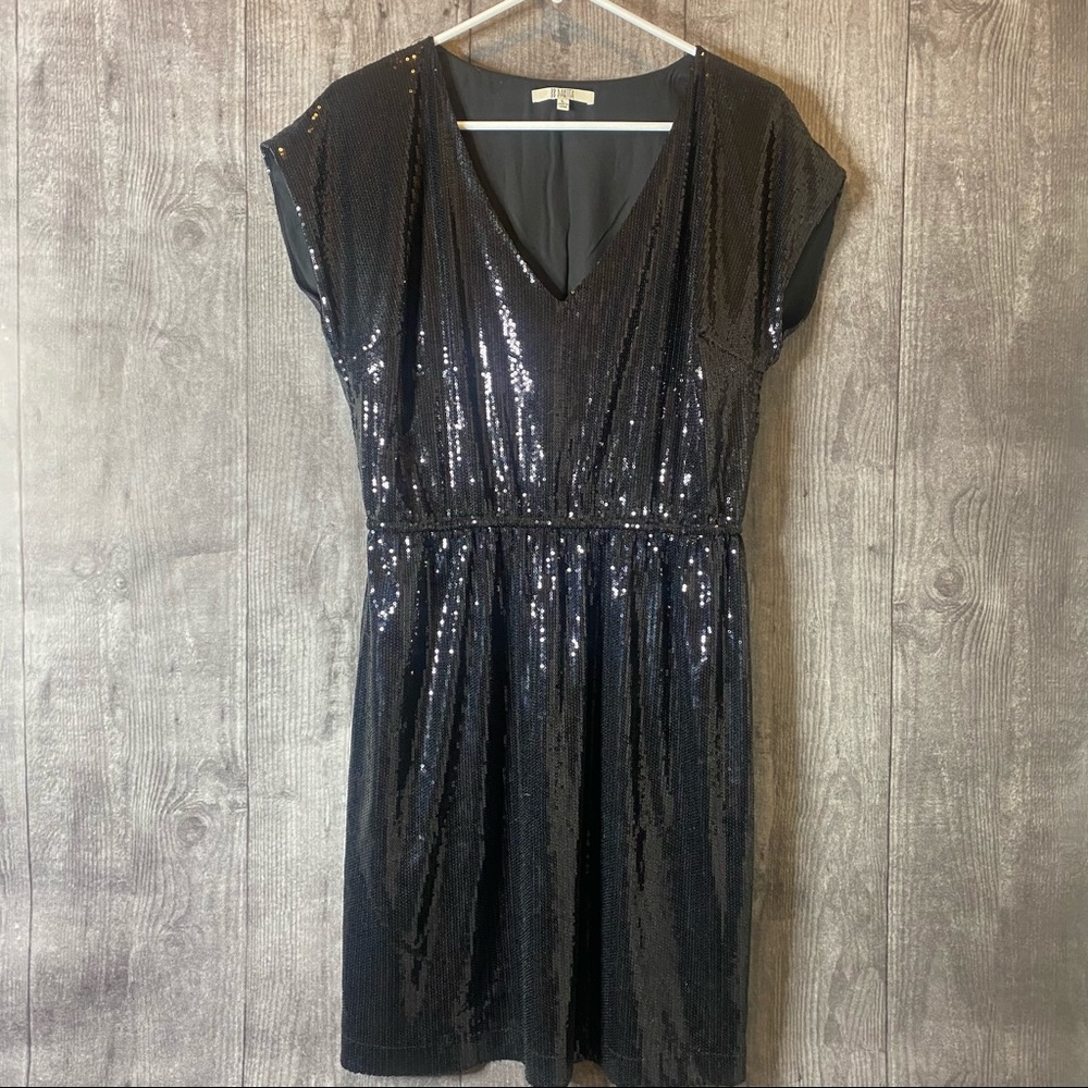Bb Dakota Black Sequence Mini Dress